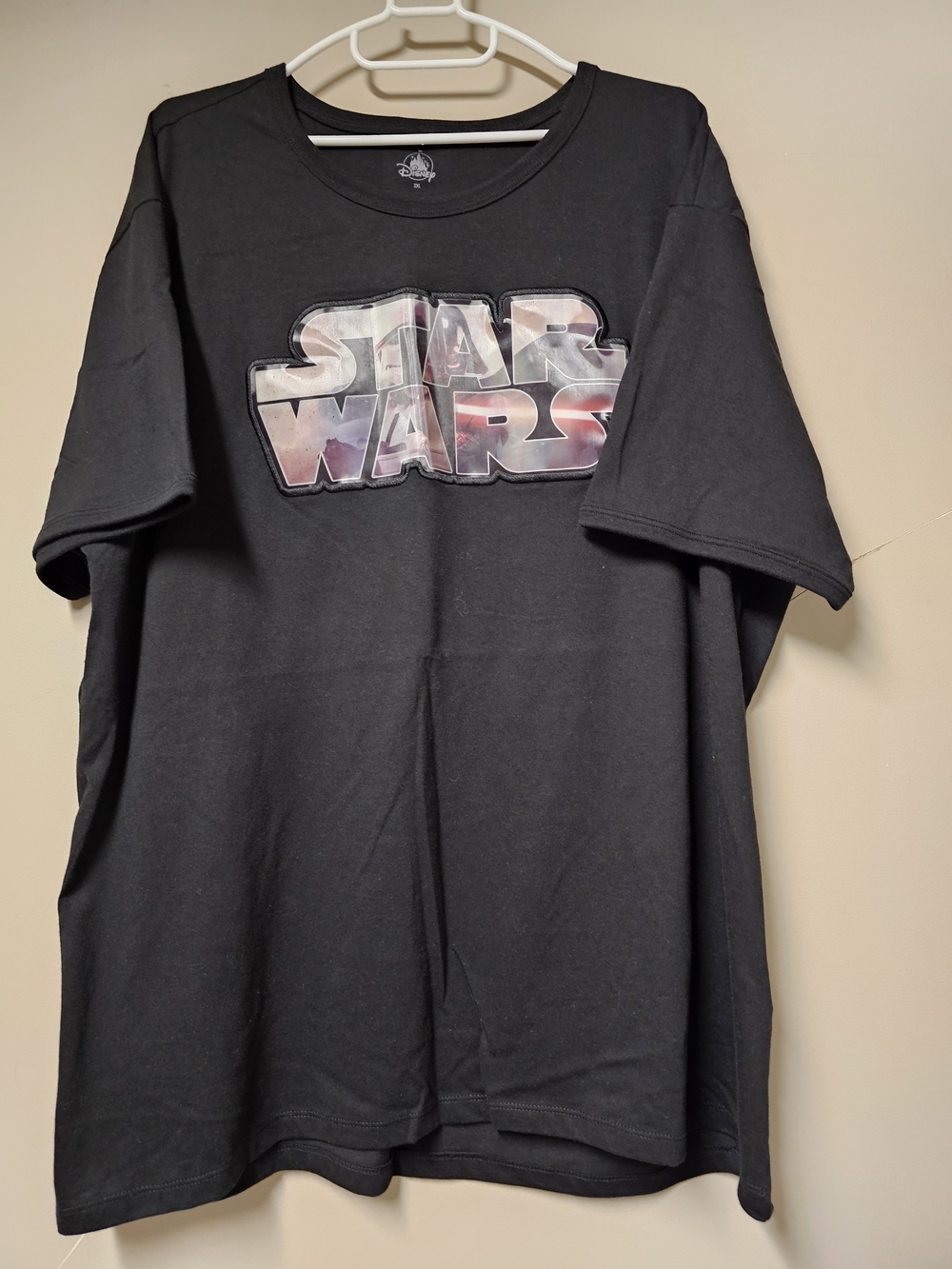 Disney Star Wars Graphic Tee Black Embroidered Darth Vader Patch 2XL